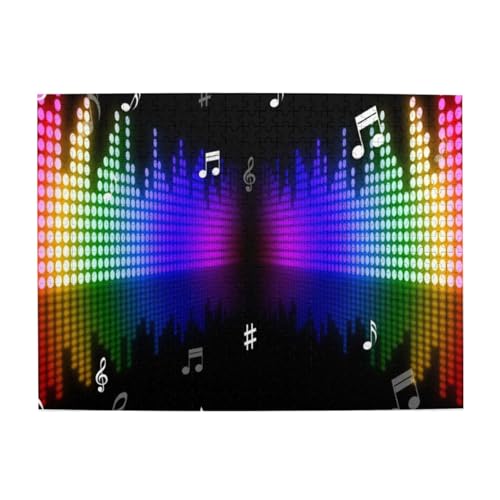 Musiknote, farbenfrohe Musiknoten, 3D-Druck, 500-teiliges Puzzle für Erwachsene – Holzpuzzle für Erwachsene und ältere Menschen Musiknote, farbenfrohe Musiknoten, 3D-Druck, 500-teiliges Puzzle für Erwachsene – Holzpuzzle für Erwachsene und ältere Menschen von BYwenhopnbs