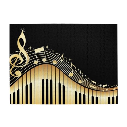 Musiknoten-Klavier gedruckt, 500-teiliges Puzzle für Erwachsene – Holzpuzzle für Erwachsene und ältere Menschen Musiknoten-Klavier gedruckt, 500-teiliges Puzzle für Erwachsene – Holzpuzzle für Erwachsene und ältere Menschen von BYwenhopnbs
