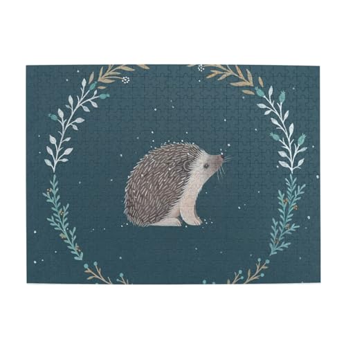 Niedlicher Kleiner Igel, 500-teiliges Puzzle für Erwachsene – Holzpuzzle für Erwachsene und ältere Menschen Niedlicher Kleiner Igel, 500-teiliges Puzzle für Erwachsene – Holzpuzzle für Erwachsene und ältere Menschen von BYwenhopnbs