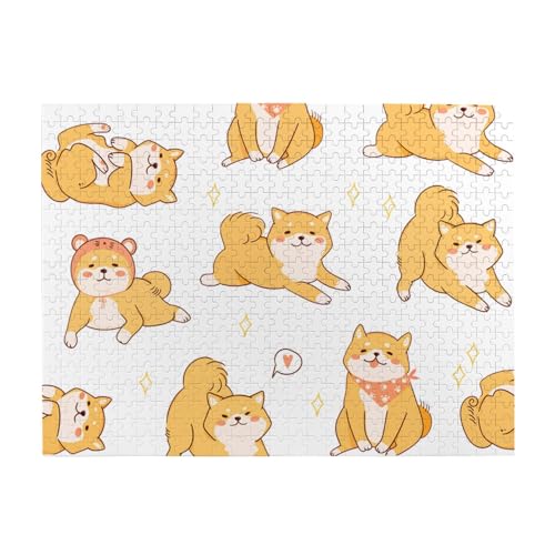 Niedliches Shiba Inu-Hundemuster, 500-teiliges Puzzle für Erwachsene – Holzpuzzle für Erwachsene und ältere Menschen Niedliches Shiba Inu-Hundemuster, 500-teiliges Puzzle für Erwachsene – Holzpuzzle für Erwachsene und ältere Menschen von BYwenhopnbs