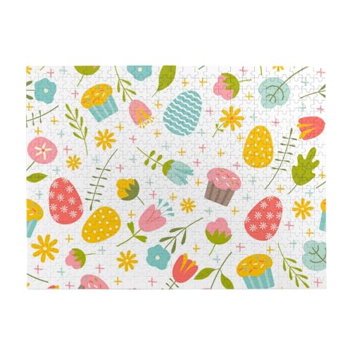 Ostern Frühling mit Blumen und Eiern, 500 Teile Puzzle für Erwachsene – Holzpuzzle für Erwachsene und ältere Menschen Ostern Frühling mit Blumen und Eiern, 500 Teile Puzzle für Erwachsene – Holzpuzzle für Erwachsene und ältere Menschen von BYwenhopnbs