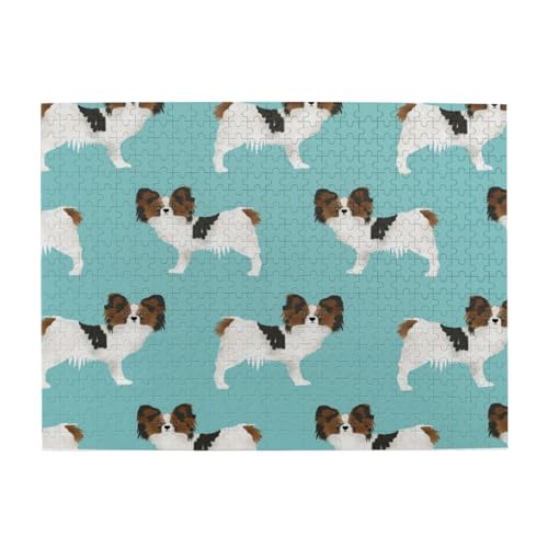 Papillon-Hunde, süßer Spielzeug-Spaniel-Hund, 500-teiliges Puzzle für Erwachsene – Holzpuzzle für Erwachsene und ältere Menschen Papillon-Hunde, süßer Spielzeug-Spaniel-Hund, 500-teiliges Puzzle für Erwachsene – Holzpuzzle für Erwachsene und ältere Menschen von BYwenhopnbs