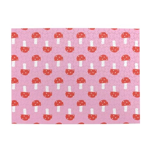 Pilze, Rosa, Rot, 500 Teile Puzzle für Erwachsene – Holzpuzzle für Erwachsene und ältere Menschen Pilze, Rosa, Rot, 500 Teile Puzzle für Erwachsene – Holzpuzzle für Erwachsene und ältere Menschen von BYwenhopnbs