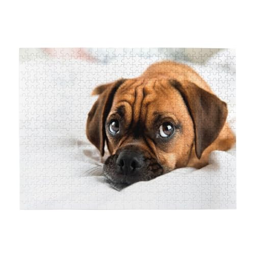 Puggle Puppy, 500-teiliges Puzzle für Erwachsene – Holzpuzzle für Erwachsene und ältere Menschen Puggle Puppy, 500-teiliges Puzzle für Erwachsene – Holzpuzzle für Erwachsene und ältere Menschen von BYwenhopnbs