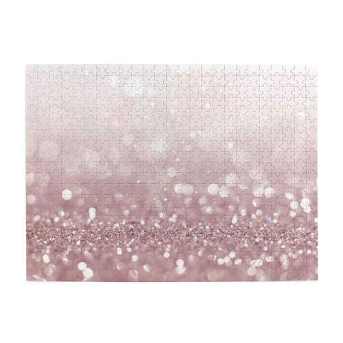 Rosa Glitzer Bedruckt, 500-teiliges Puzzle für Erwachsene – Holzpuzzle für Erwachsene und ältere Menschen Rosa Glitzer Bedruckt, 500-teiliges Puzzle für Erwachsene – Holzpuzzle für Erwachsene und ältere Menschen von BYwenhopnbs