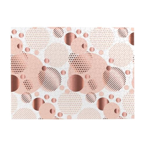 Rose Gold Wave, 500-teiliges Puzzle für Erwachsene – Holzpuzzle für Erwachsene und ältere Menschen Rose Gold Wave, 500-teiliges Puzzle für Erwachsene – Holzpuzzle für Erwachsene und ältere Menschen von BYwenhopnbs