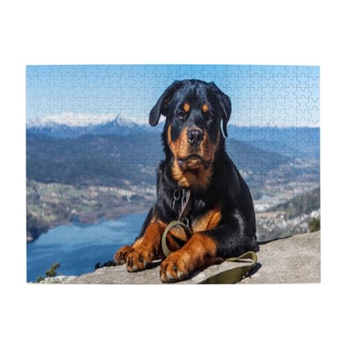 Rottweiler-Puzzle, 500 Teile Puzzle für Erwachsene – Holzpuzzle für Erwachsene und ältere Menschen Rottweiler-Puzzle, 500 Teile Puzzle für Erwachsene – Holzpuzzle für Erwachsene und ältere Menschen von BYwenhopnbs