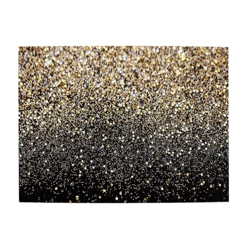 Schwarz & Gold Sparkle, 500-teiliges Puzzle für Erwachsene – Holzpuzzle für Erwachsene und ältere Menschen Schwarz & Gold Sparkle, 500-teiliges Puzzle für Erwachsene – Holzpuzzle für Erwachsene und ältere Menschen von BYwenhopnbs
