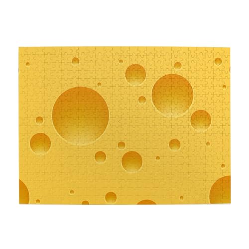 Schweizer Käse nahtloses Muster, 500-teiliges Puzzle für Erwachsene – Holzpuzzle für Erwachsene und ältere Menschen Schweizer Käse nahtloses Muster, 500-teiliges Puzzle für Erwachsene – Holzpuzzle für Erwachsene und ältere Menschen von BYwenhopnbs