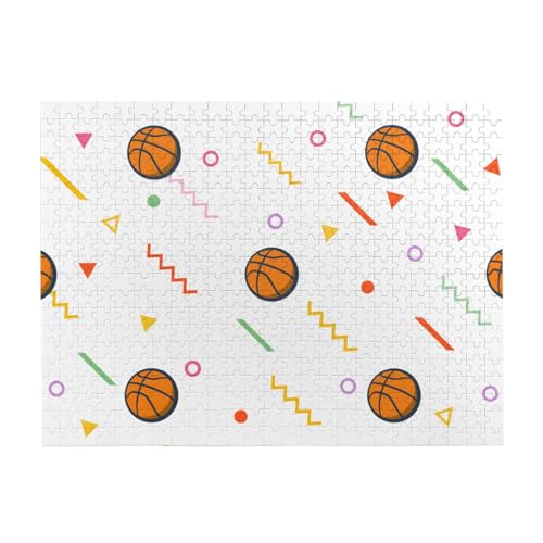 Silhouette des Basketballs, 500-teiliges Puzzle für Erwachsene – Holzpuzzle für Erwachsene und ältere Menschen Silhouette des Basketballs, 500-teiliges Puzzle für Erwachsene – Holzpuzzle für Erwachsene und ältere Menschen von BYwenhopnbs