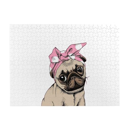 Süßer Kleiner Mops, 500-teiliges Puzzle für Erwachsene – Holzpuzzle für Erwachsene und ältere Menschen Süßer Kleiner Mops, 500-teiliges Puzzle für Erwachsene – Holzpuzzle für Erwachsene und ältere Menschen von BYwenhopnbs
