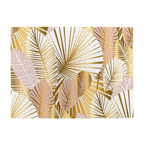 Tropische Pflanze in Gold, 500-teiliges Puzzle für Erwachsene – Holzpuzzle für Erwachsene und ältere Menschen Tropische Pflanze in Gold, 500-teiliges Puzzle für Erwachsene – Holzpuzzle für Erwachsene und ältere Menschen von BYwenhopnbs
