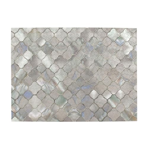 Vierpass-Puzzle aus marokkanischem Perlmutt, 500 Teile Puzzle für Erwachsene – Holzpuzzle für Erwachsene und ältere Menschen Vierpass-Puzzle aus marokkanischem Perlmutt, 500 Teile Puzzle für Erwachsene – Holzpuzzle für Erwachsene und ältere Menschen von BYwenhopnbs