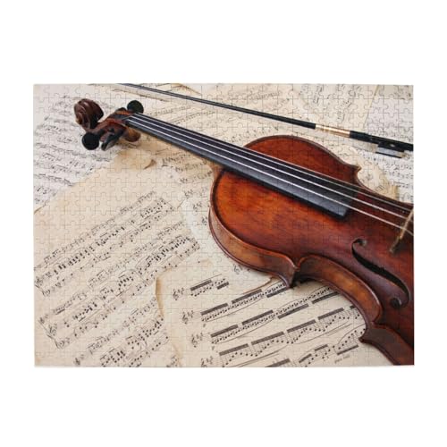 Violine, 500-teiliges Puzzle für Erwachsene – Holzpuzzle für Erwachsene und ältere Menschen Violine, 500-teiliges Puzzle für Erwachsene – Holzpuzzle für Erwachsene und ältere Menschen von BYwenhopnbs