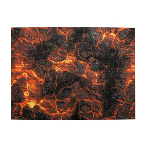 Vulkanlava, 500-teiliges Puzzle für Erwachsene – Holzpuzzle für Erwachsene und ältere Menschen von BYwenhopnbs