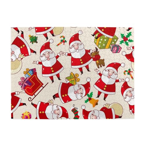Weihnachts-Weihnachtsmann-Puzzle, 500 Teile Puzzle für Erwachsene – Holzpuzzle für Erwachsene und ältere Menschen Weihnachts-Weihnachtsmann-Puzzle, 500 Teile Puzzle für Erwachsene – Holzpuzzle für Erwachsene und ältere Menschen von BYwenhopnbs