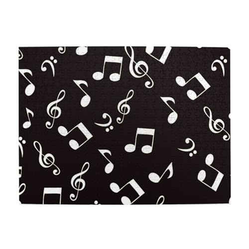 Weiße Musiknoten, 500-teiliges Puzzle für Erwachsene – Holzpuzzle für Erwachsene und ältere Menschen Weiße Musiknoten, 500-teiliges Puzzle für Erwachsene – Holzpuzzle für Erwachsene und ältere Menschen von BYwenhopnbs