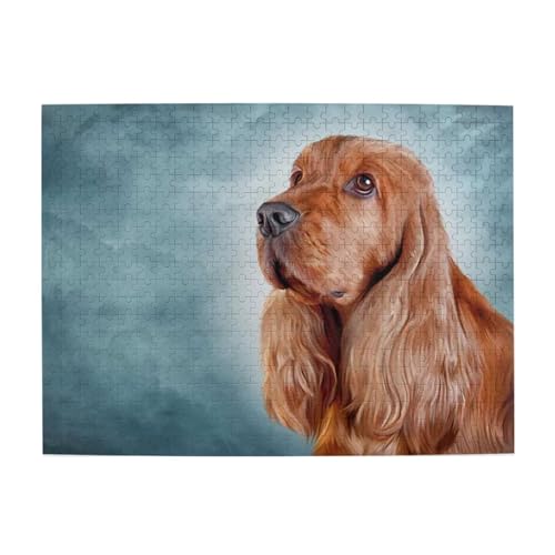 Zeichnung Hund Englisch Cocker Spaniel Portrait, 500 Teile Puzzle für Erwachsene – Holzpuzzle für Erwachsene und ältere Menschen Zeichnung Hund Englisch Cocker Spaniel Portrait, 500 Teile Puzzle für Erwachsene – Holzpuzzle für Erwachsene und ältere Menschen von BYwenhopnbs