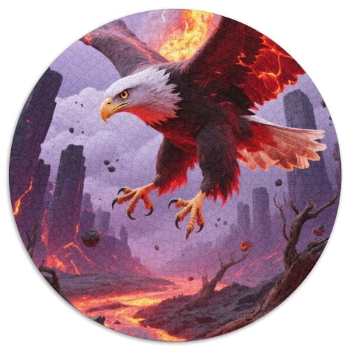 Adler 1000 Stück Kreisförmiges Puzzle Impossible Spiel Farbenfrohes Für Erwachsene Und Kinder 1000pcs (67.5x67.5cm) von BZZOLASP
