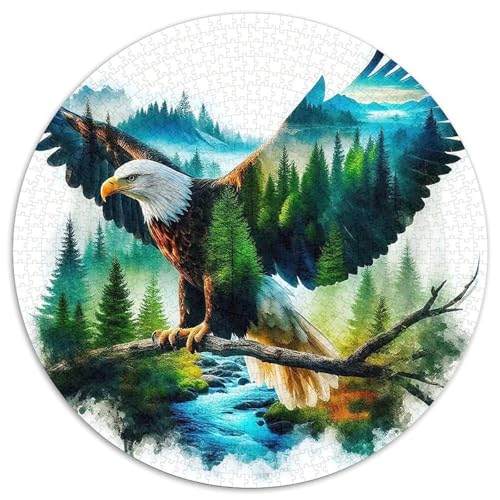 Adler 1000 Teile Adler Puzzles-Geschenk Farbenfrohes Für Erwachsene Und Kinder 1000pcs (67.5x67.5cm) von BZZOLASP