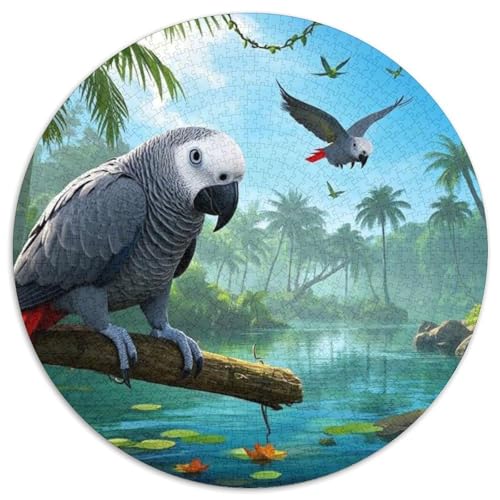 Afrikanischer Grauer Papagei 1000 Stück Wildtiere Puzzle Für Erwachsene Farbenfrohes Für Erwachsene Und Kinder 1000pcs (67.5x67.5cm) von BZZOLASP