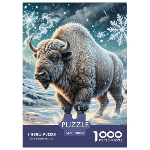Amerikanischer Bison 1000 Teile Tiere Puzzle Für Erwachsene Farbenfrohes Clever Rätsel Für Erwachsene Und Kinder 70x50cm/1000pcs Amerikanischer Bison 1000 Teile Tiere Puzzle Für Erwachsene Farbenfrohes Clever Rätsel Für Erwachsene Und Kinder 70x50cm/1000pcs von BZZOLASP