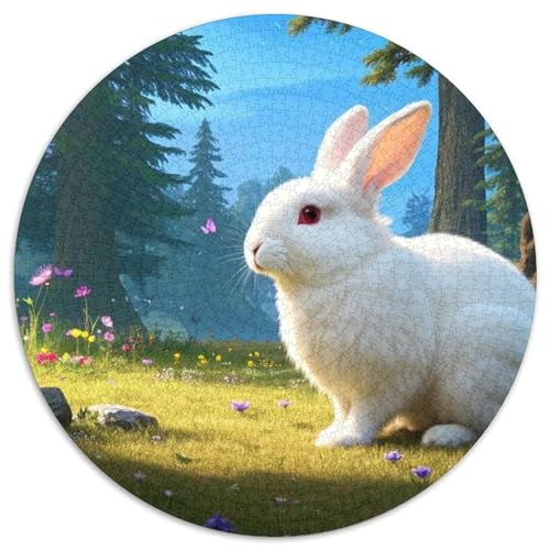 Angora Kaninchen 1000 Stück Wildtiere Puzzle Für Erwachsene Clever Rätsel Farbenfrohes Für Erwachsene Und Kinder 1000pcs (67.5x67.5cm) von BZZOLASP