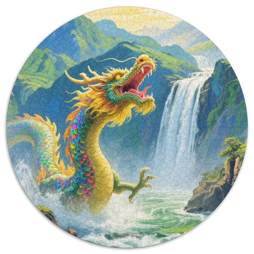 Asian Drachen 1000 Teile Wildtiere Puzzles-Geschenk Farbenfrohes Für Erwachsene Und Kinder 1000pcs (67.5x67.5cm) von BZZOLASP