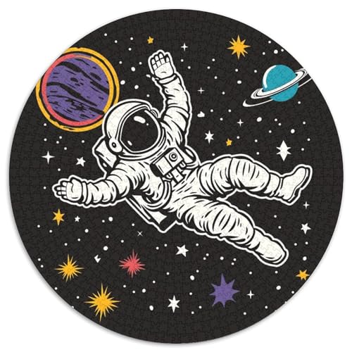 Astronaut 1000 Stück Challenge Puzzle Impossible Spiel Farbenfrohes Für Erwachsene Und Kinder 1000pcs (67.5x67.5cm) von BZZOLASP