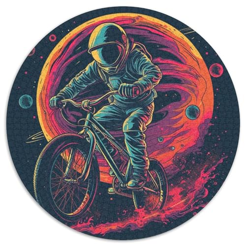 Astronaut 1000 Stück Herausforderndes Puzzle Impossible Spiel Farbenfrohes Für Erwachsene Und Kinder 1000pcs (67.5x67.5cm) von BZZOLASP