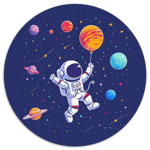 Astronaut 1000 Stück Herausforderndes Puzzle Impossible Spiel Farbenfrohes Für Erwachsene Und Kinder 1000pcs (67.5x67.5cm) von BZZOLASP