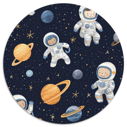 Astronaut 1000 Stück Herausforderndes Puzzle Impossible Spiel Farbenfrohes Für Erwachsene Und Kinder 1000pcs (67.5x67.5cm) von BZZOLASP