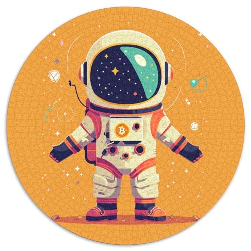 Astronaut 1000 Teile Kreisförmiges Puzzle Clever Rätsel Für Erwachsene Und Kinder 1000pcs (67.5x67.5cm) von BZZOLASP