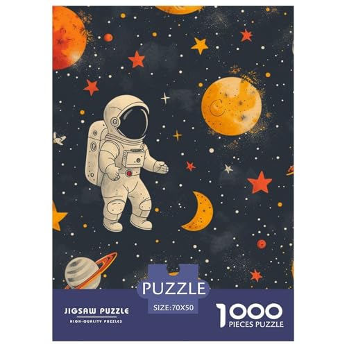 Astronauten 1000 Stücke Challenge Puzzle Impossible Spiel Farbenfrohes Für Erwachsene Und Kinder 70x50cm/1000pcs von BZZOLASP