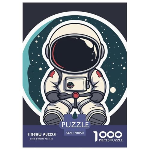 Astronauten 1000 Stücke Herausforderndes Puzzle Impossible Spiel Farbenfrohes Für Erwachsene Und Kinder 70x50cm/1000pcs von BZZOLASP