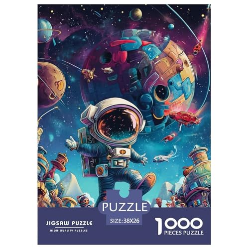 Astronauten 1000 Teile Animation Jigsaw Puzzles Clever Rätsel Clever Rätsel Für Erwachsene Und Kinder 38x26cm/1000pcs von BZZOLASP