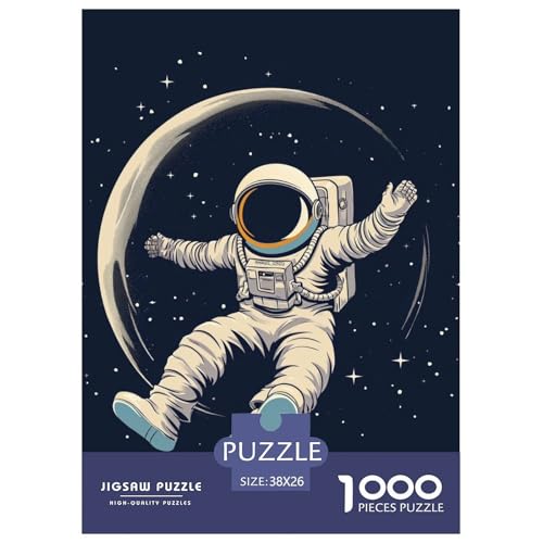 Astronauten 1000 Teile Challenge Puzzle Impossible Spiel Clever Rätsel Für Erwachsene Und Kinder 38x26cm/1000pcs von BZZOLASP
