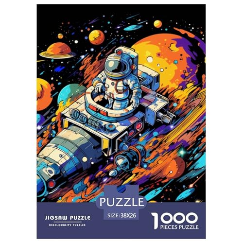 Astronauten 1000 Teile Jigsaw Puzzles Impossible Spiel Farbenfrohes Für Erwachsene Und Kinder 38x26cm/1000pcs von BZZOLASP