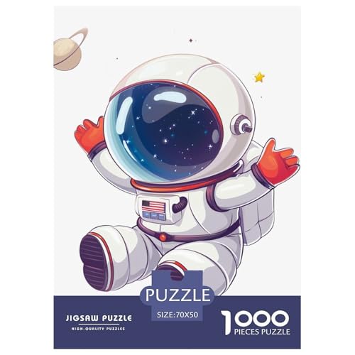 Astronauten 1000 Teile Papiernes Puzzle Impossible Spiel Clever Rätsel Für Erwachsene Und Kinder 70x50cm/1000pcs von BZZOLASP