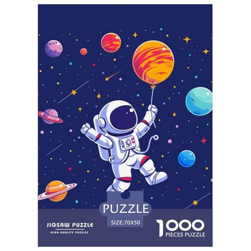 Astronauten 1000 Teile Puzzle Für Erwachsene Impossible Spiel Farbenfrohes Für Erwachsene Und Kinder 70x50cm/1000pcs von BZZOLASP