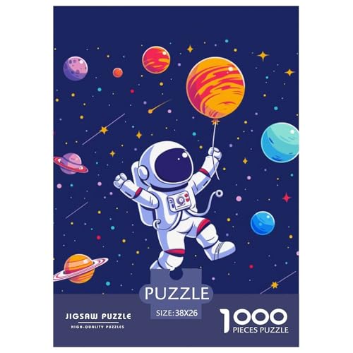 Astronauten 1000 Teile Puzzles-Geschenk Impossible Spiel Farbenfrohes Für Erwachsene Und Kinder 38x26cm/1000pcs von BZZOLASP
