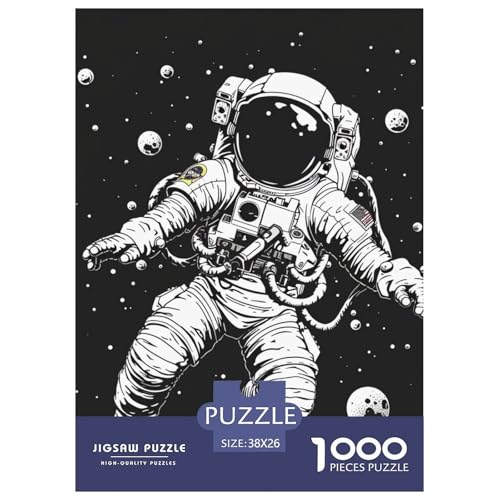 Autotoon Astronaut 1000 Stücke Herausforderndes Puzzle Farbenfrohes Clever Rätsel Für Erwachsene Und Kinder 38x26cm/1000pcs von BZZOLASP