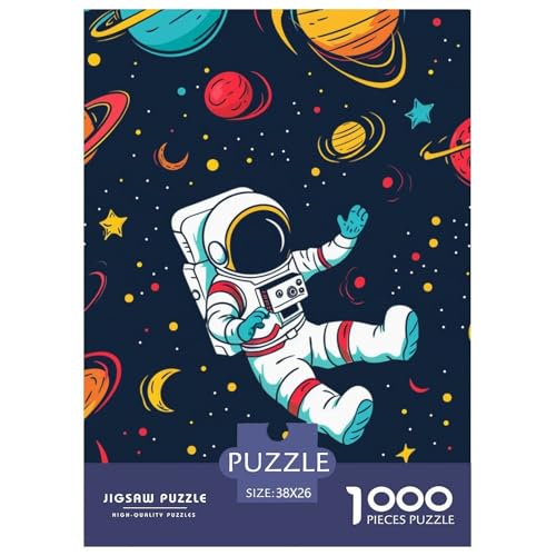 Autotoon Astronaut 1000 Stücke Herausforderndes Puzzle Farbenfrohes Für Erwachsene Und Kinder 38x26cm/1000pcs von BZZOLASP