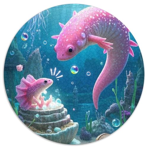 Axolotl 1000 Stück Jigsaw Puzzles Impossible Spiel Farbenfrohes Für Erwachsene Und Kinder 1000pcs (67.5x67.5cm) von BZZOLASP