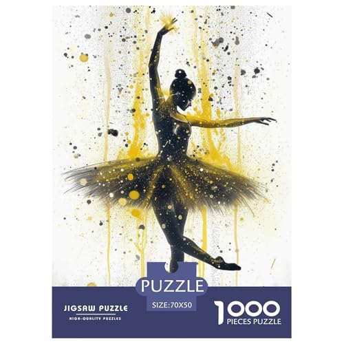 Balletttanz 1000 Teile Papiernes Puzzle Impossible Spiel Farbenfrohes Für Erwachsene Und Kinder 70x50cm/1000pcs von BZZOLASP