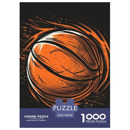 Basketball 1000 Stücke Herausforderndes Puzzle Impossible Spiel Farbenfrohes Für Erwachsene Und Kinder 70x50cm/1000pcs von BZZOLASP