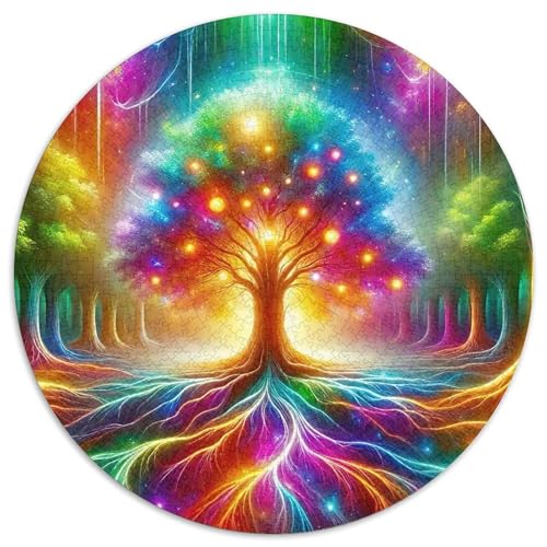 Baum des Lebens 1000 Teile Baum des Lebens Puzzles-Geschenk Farbenfrohes Für Erwachsene Und Kinder 1000pcs (67.5x67.5cm) von BZZOLASP