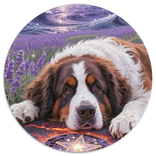 Berner Berghund 1000 Teile Jigsaw Puzzles Impossible Spiel Farbenfrohes Für Erwachsene Und Kinder 1000pcs (67.5x67.5cm) von BZZOLASP
