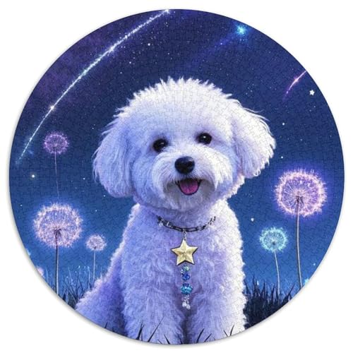Bichon Frise 1000 Stück Herausforderndes Puzzle Farbenfrohes Clever Rätsel Für Erwachsene Und Kinder 1000pcs (67.5x67.5cm) von BZZOLASP