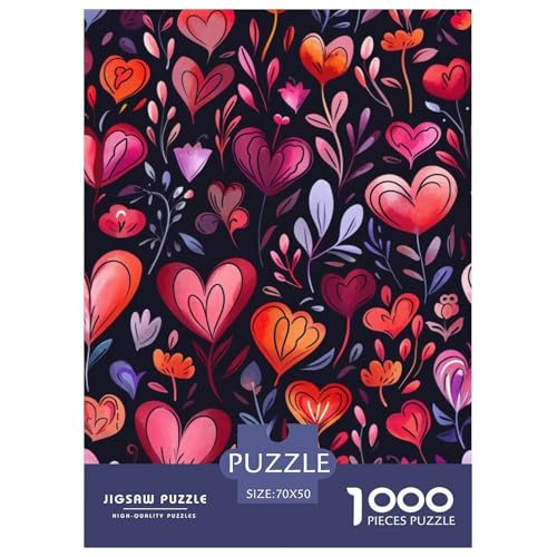 Blumen 1000 Teile Herausforderndes Puzzle Impossible Spiel Farbenfrohes Für Erwachsene Und Kinder 70x50cm/1000pcs von BZZOLASP